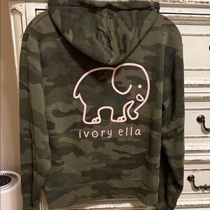 Ivory Ella Camouflage Hoodie New Without Tags - Size XS